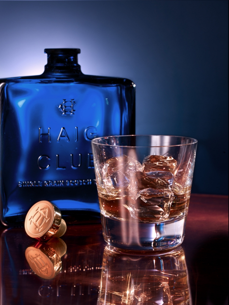 Haig-whisky-bottle-glass-serving-cap-copper Dominic Davies - Photography - London