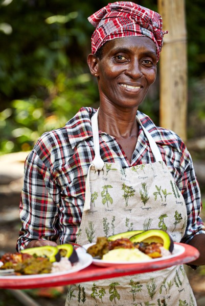 Belinda serving food, rio grande Jonathan Andrew
