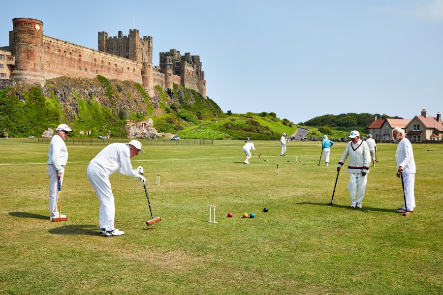 Croquet game, bamburgh castle, northumberland 810a8063 Jonathan Andrew