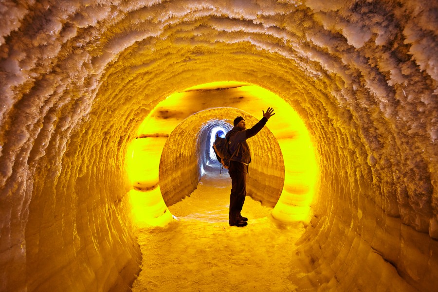 Ice tunnel at klimapark 2469 2 Jonathan Andrew