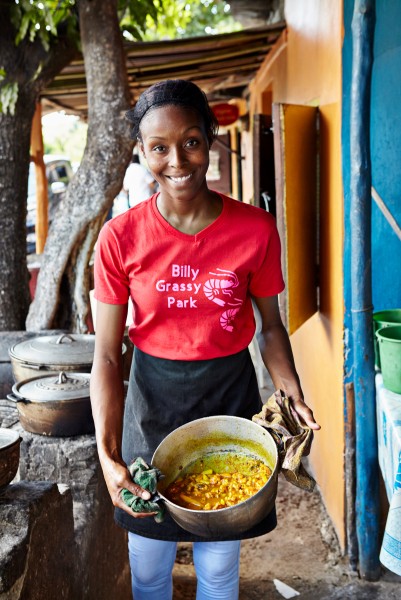 Kadesha with shrimp,billy grassy park Jonathan Andrew