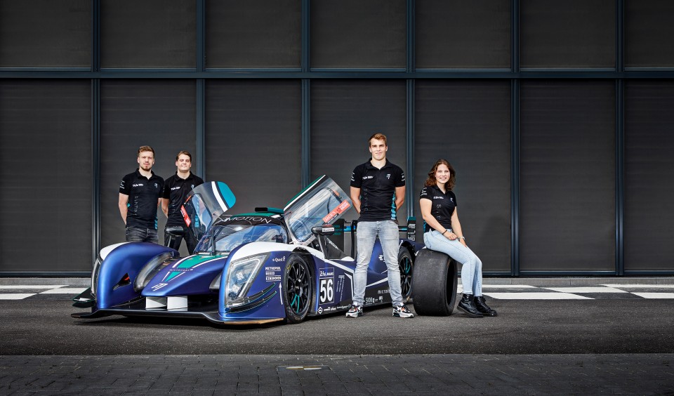 Team in motion elektrisch race auto Jonathan Andrew