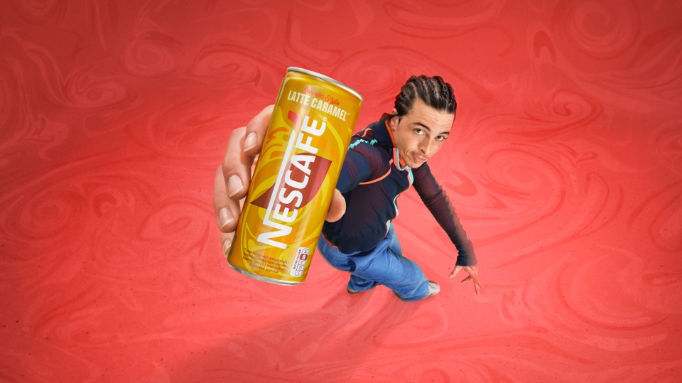 327 nescafe joseph ford caramel 02 swirls orange Joseph Ford - London